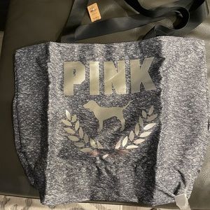 Pink tote bag -color is grey